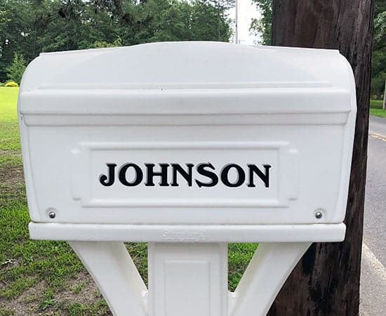 Custom Vinyl Lettering For Mailbox