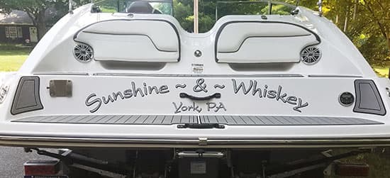 Custom Vinyl Boat Name Custom Vinyl Boat Name