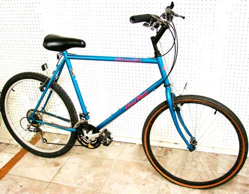 Vinyl decals on a bicycle