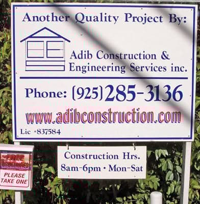 Custom lettering on a sign