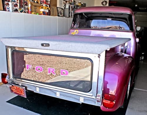 Vinyl lettering on a truck