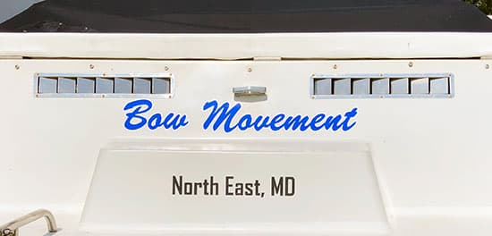 Custom Vinyl Boat Name Custom Vinyl Boat Name