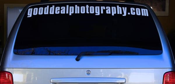 Vinyl Lettering on a mini van Vinyl Lettering on a mini van