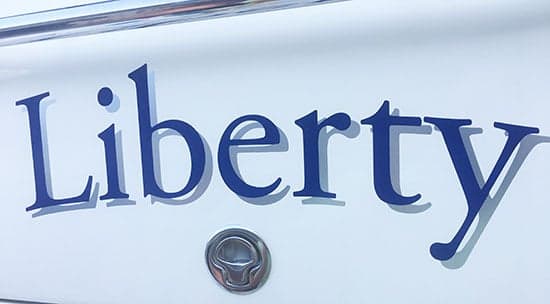 Custom Vinyl Boat Name