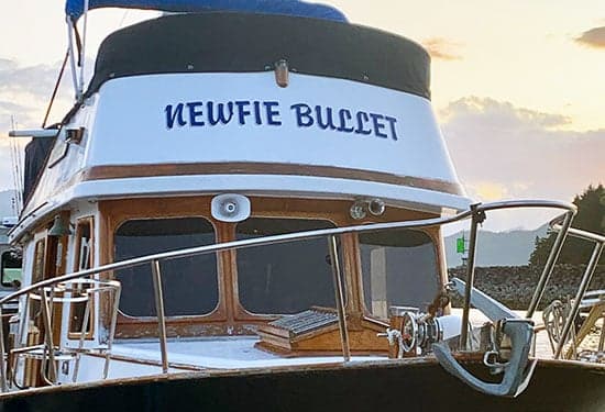 Custom Vinyl Boat Lettering