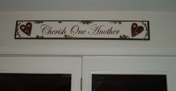 Custom Wall Lettering above Doors