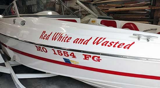 Custom Vinyl Boast Lettering