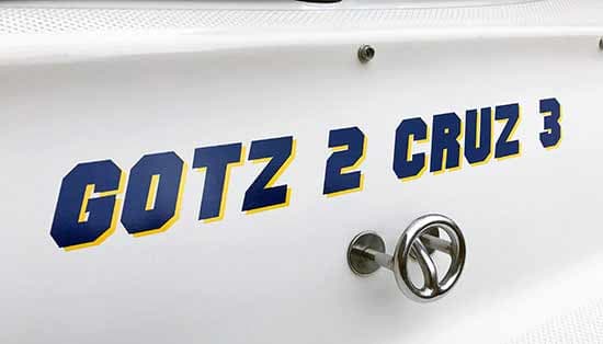 Custom Vinyl Boat Lettering