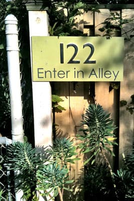 Custom vinyl lettering on a roadside sign. Custom vinyl lettering on a roadside sign.