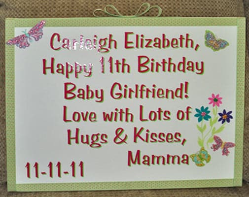 Custom vinyl lettering on a canvas Custom vinyl lettering on a canvas