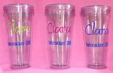 Vinyl name on a tumbler Vinyl name on a tumbler