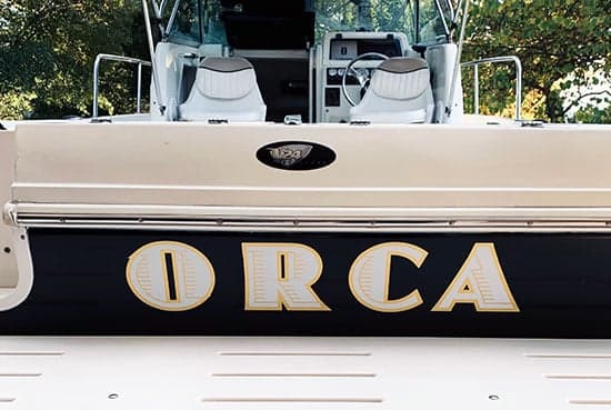 Custom Vinyl Boat Name Custom Vinyl Boat Name