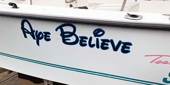 Custom Vinyl Boat Name Custom Vinyl Boat Name