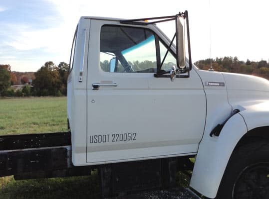 Custom Lettering on a truck
