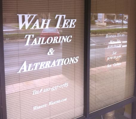 Custom lettering on a window Custom lettering on a window