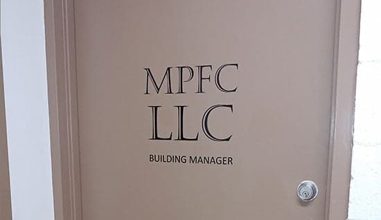 Custom Vinyl Door Sign Custom Vinyl Door Sign