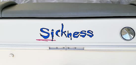 Custom Vinyl Lettering For Boat Name