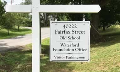 Vinyl lettering on a sign