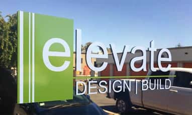 Vinyl lettering on a window