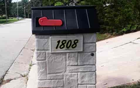 Submitted by: A. Hamlin, Missouri - Font used: Flash Mailbox Vinyl Numbers