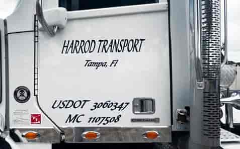 Semi truck lettering