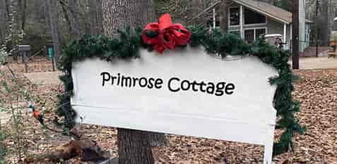 Submitted by: Shirley Wilcox, Holly Lake Ranch, Texas - Font used: Kristen Custom Vinyl Lettering For Sign