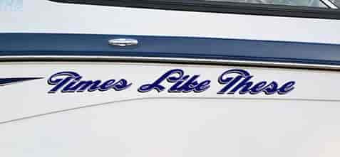 Custom Vinyl Boat Name