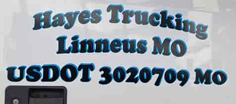 Cusotm Vinyl Truck Lettering