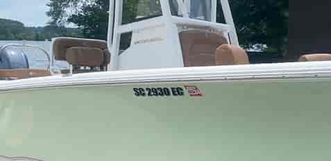 Custom Vinyl Boat Registration Numbers