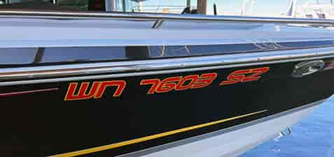 Custom Vinyl Boat Registration Number