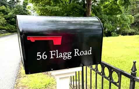 Custom Vinyl Mailbox Address