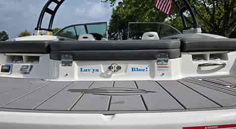 Custom Vinyl Boat Lettering