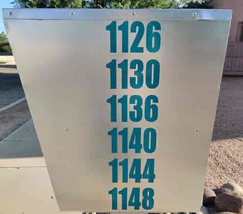 Custom Vinyl Mailbox Numbers