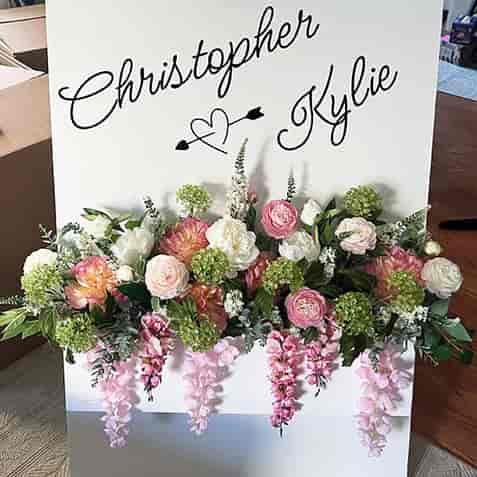 Custom Vinyl Decals For Wedding Sign