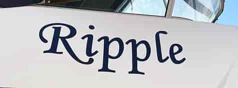 Custom Vinyl Boat Lettering