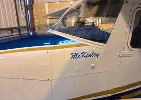 Submitted by: Scott, Tucson - Font used: Brush Script Custom Vinyl Lettering for Airplane