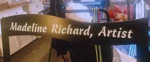 Submitted by: Madeline, NYC - Font used: Wizzard Custom Sign with Vinyl Lettering