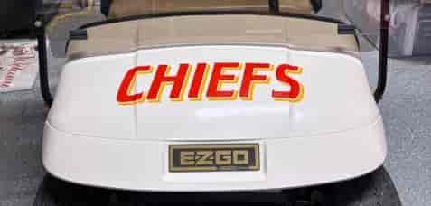 Custom Vinyl Golf Cart Lettering