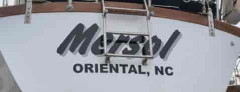 Custom Vinyl Boat Lettering