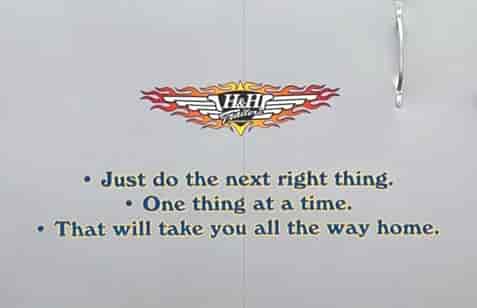 Submitted by: Doug Wiseman, Roselle, IL - Font used: Windsor Custom Vinyl Trailer Decals