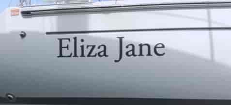 Custom Vinyl Boat Name