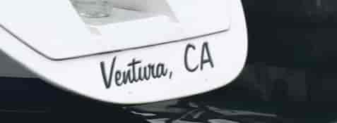 Custom Vinyl Boat Name