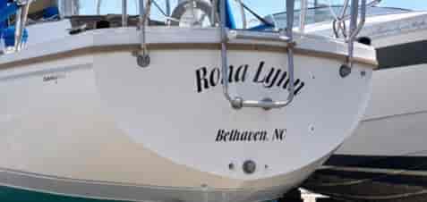 Custom Vinyl Name for Boat