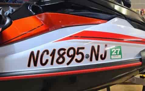 Custom Vinyl JetSki Lettering
