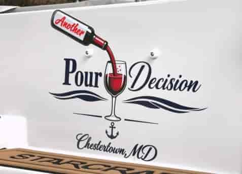 Custom Vinyl Name for Boat