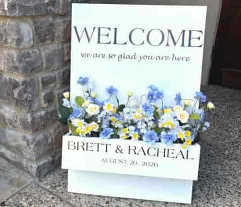 Custom Vinyl Wedding Sign
