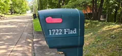Submitted by: Anonymous, Some-City, USA - Font used: Aldine 721 Reflective Vinyl Mailbox Numbers