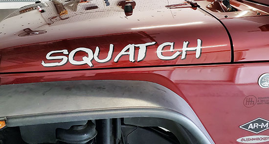 Custom Vinyl Jeep Lettering Custom Vinyl Jeep Lettering