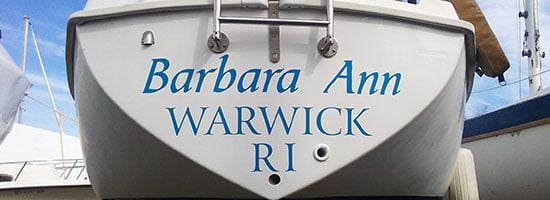 Custom Vinyl Boat Name Custom Vinyl Boat Name