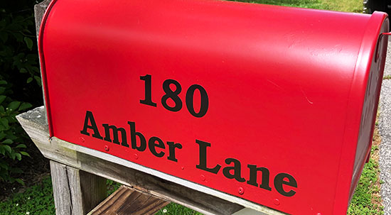 Custom Vinyl Mailbox Address Custom Vinyl Mailbox Address